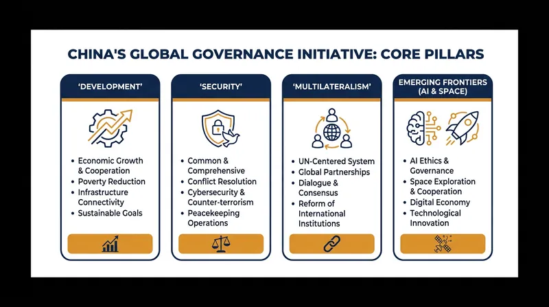 The four core pillars outlined in China's newly released global governance white paper.