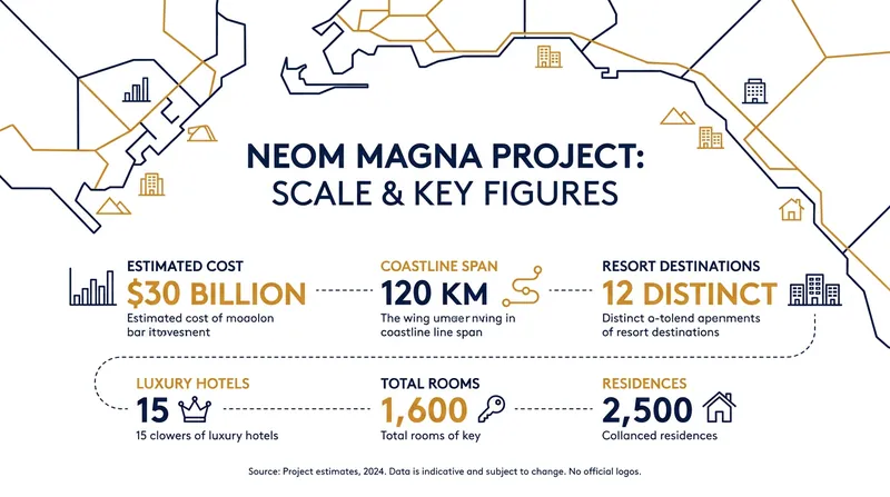 The scale of the Magna coastal development.