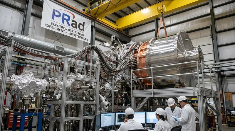 The PRad experiment at Jefferson Lab used a windowless gas target to eliminate background noise in electron scattering.