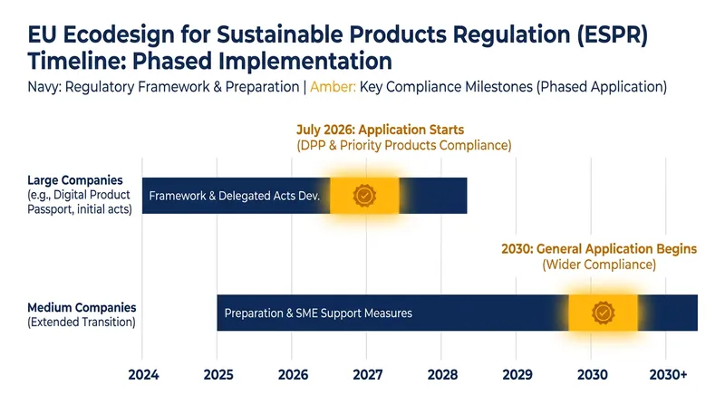 The ESPR destruction ban rolls out in phases, hitting large enterprises first.