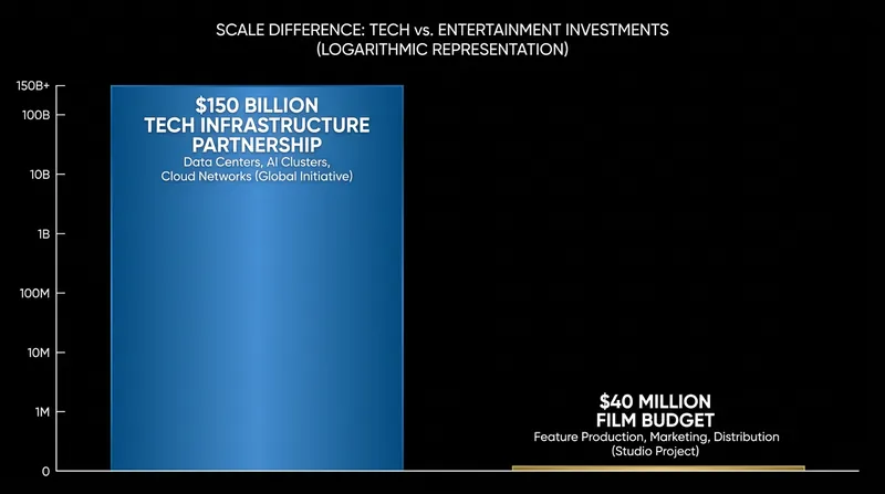 Tech infrastructure investments operate on a financial scale that far exceeds traditional Hollywood economics.