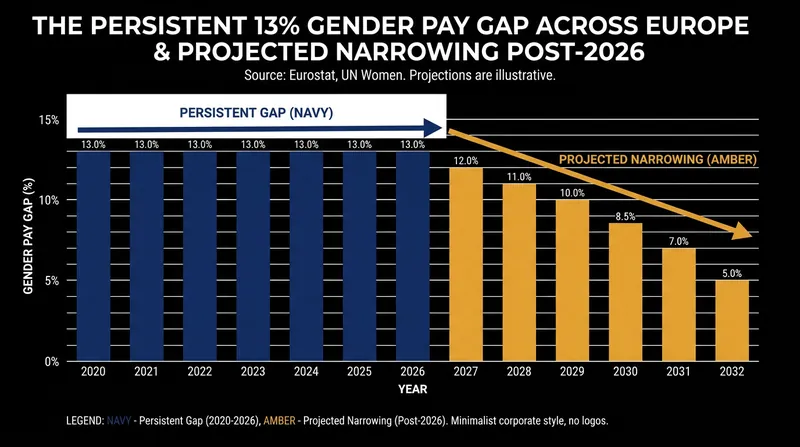 The EU gender pay gap has remained stagnant at roughly 13%, prompting the new transparency mandates.