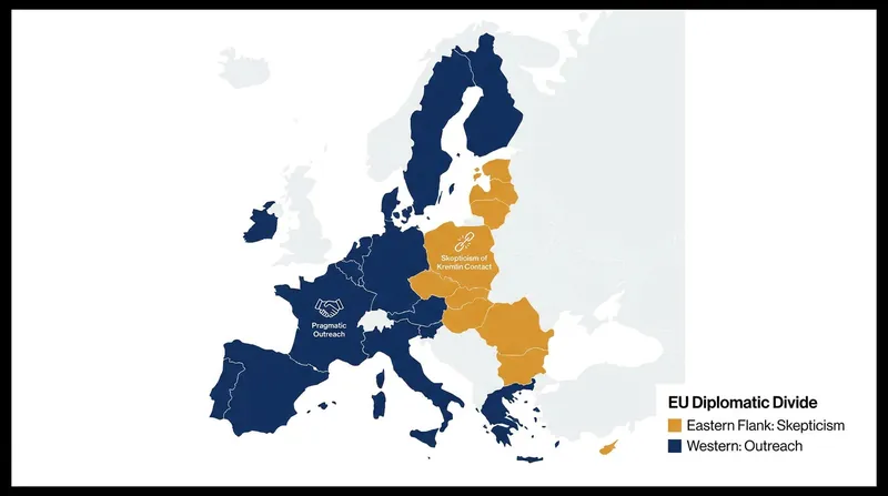 The geopolitical divide within the EU over the risks and rewards of engaging with the Kremlin.