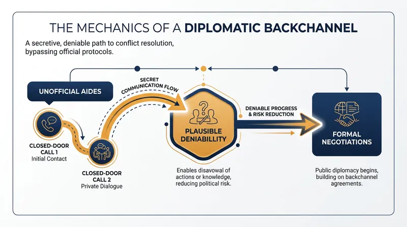 How backchannels allow hostile states to test diplomatic waters without formal commitments.