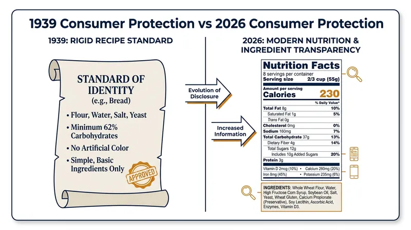 The FDA argues that modern nutrition labels provide the transparency that rigid recipe standards were originally designed to ensure.