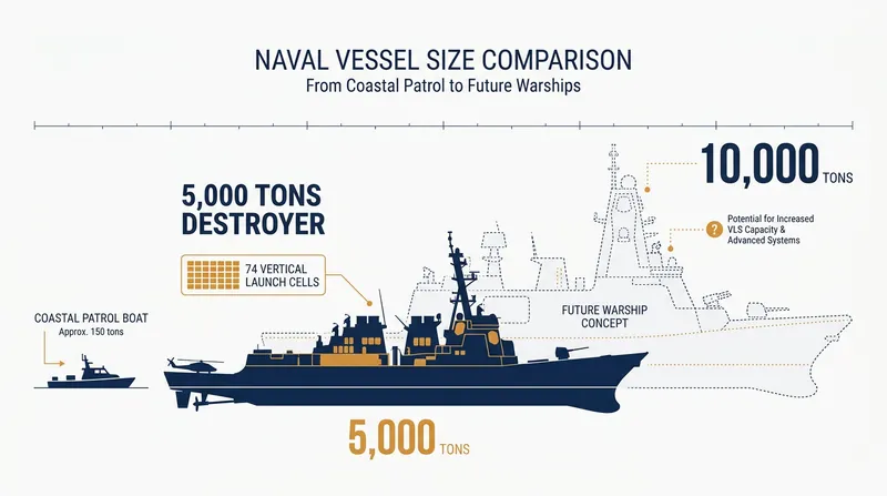 North Korea's naval expansion targets significantly larger surface combatants than its historical fleet.