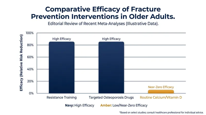 While routine supplements show little to no absolute risk reduction, exercise and targeted medications remain highly effective.