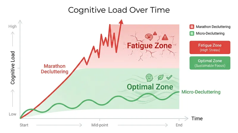Micro-strategies keep cognitive load below the threshold where decision fatigue triggers task abandonment.
