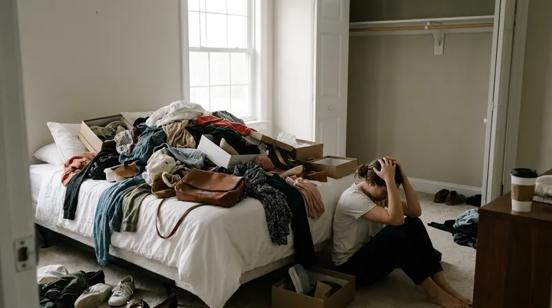 The 'marathon' method of decluttering often leads to decision fatigue, resulting in an abandoned project.