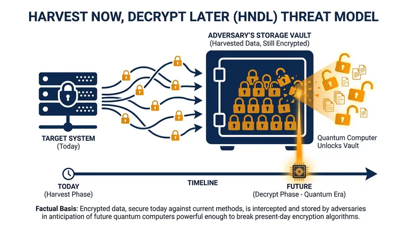 Adversaries are intercepting encrypted data today to decrypt it when quantum computers mature.