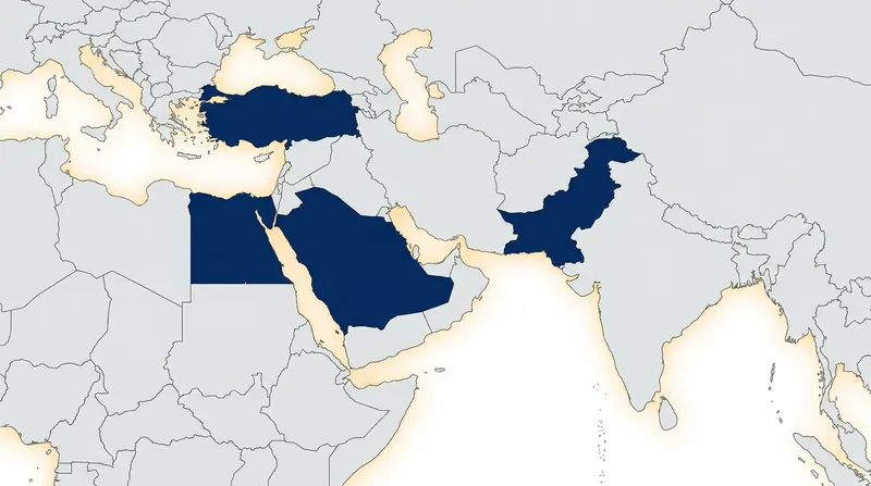 The R-4 nations span critical global trade routes, linking the Mediterranean to the Indian Ocean.