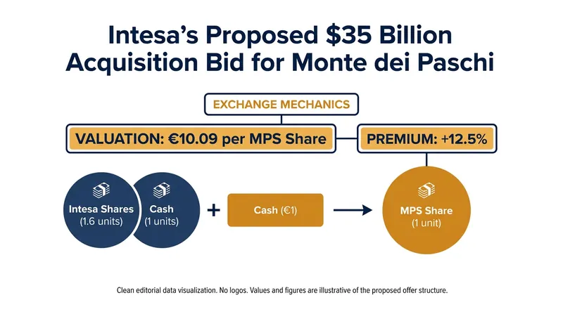 The financial mechanics behind Intesa Sanpaolo's takeover offer.