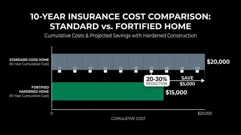 Homes built to advanced resilience standards often qualify for significant insurance premium discounts.