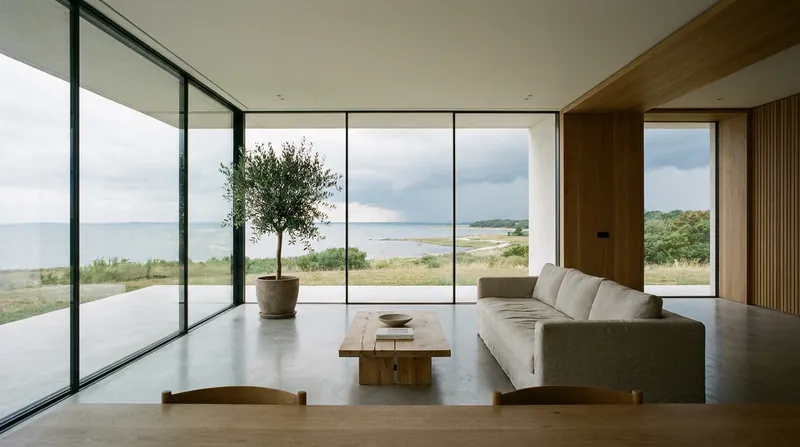 Impact-resistant glazing provides superior acoustic insulation and allows for minimalist interior design by eliminating the need for heavy storm shutters.