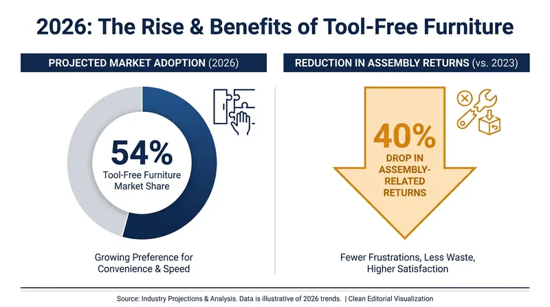 By eliminating user error, tool-free designs drastically reduce customer service complaints.