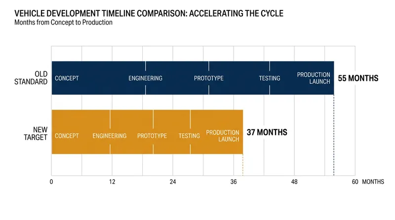 Nissan aims to drastically reduce the time it takes to bring a new vehicle to market.