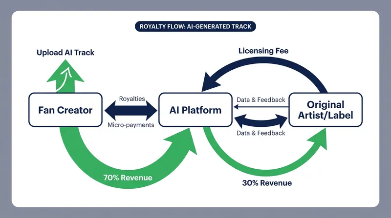 How the new AI royalty framework distributes streaming revenue.