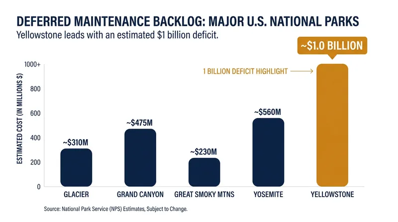 The Department of the Interior cites billions in deferred maintenance as the primary driver for the new revenue strategy.