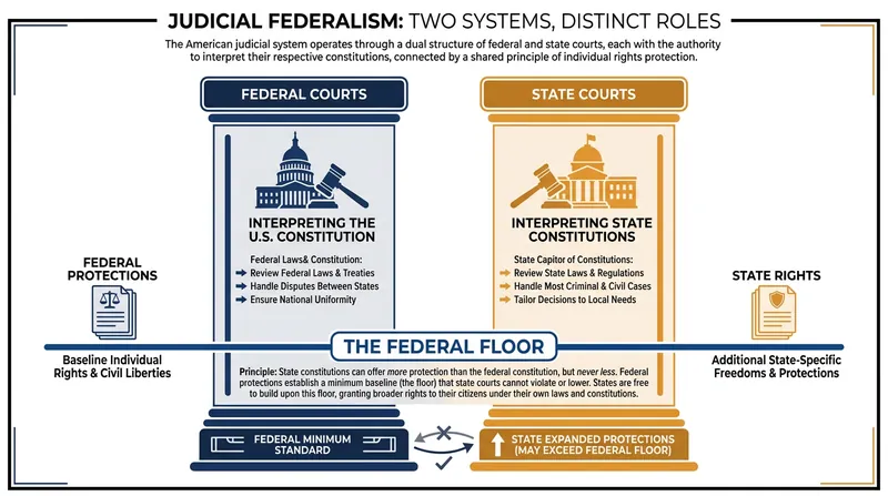 How Judicial Federalism balances power between state and federal courts.