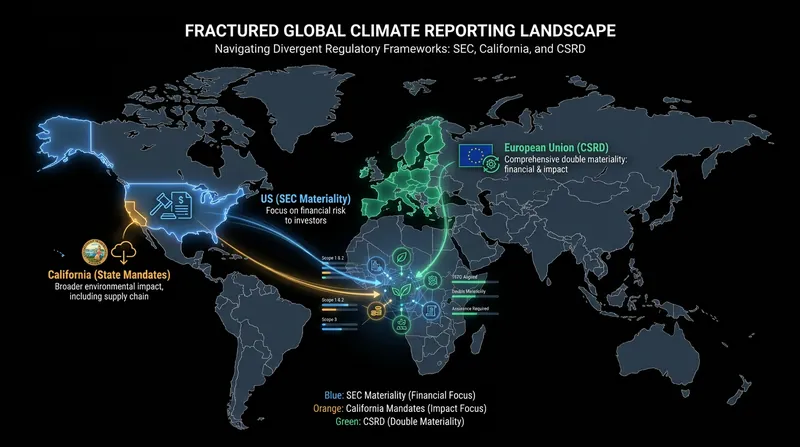 Multinational companies must still navigate strict climate disclosure laws in California and the European Union.