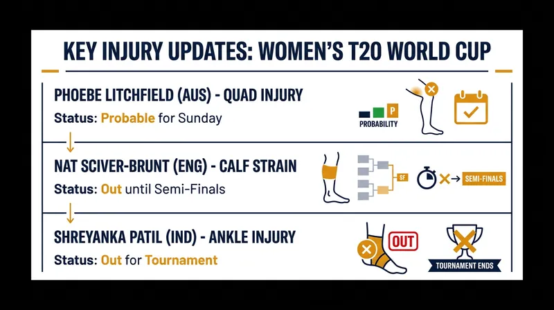 Status of key players as the Women's T20 World Cup approaches the knockout stages.