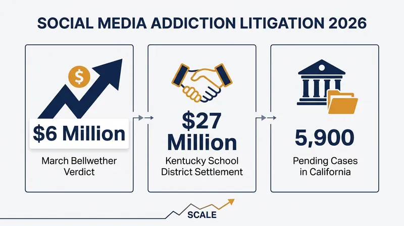 The mounting legal pressure on social media platforms in 2026.