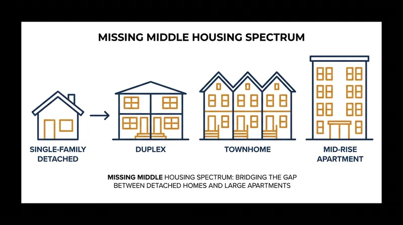 Missing middle housing offers a density bridge between single-family homes and large apartment complexes.