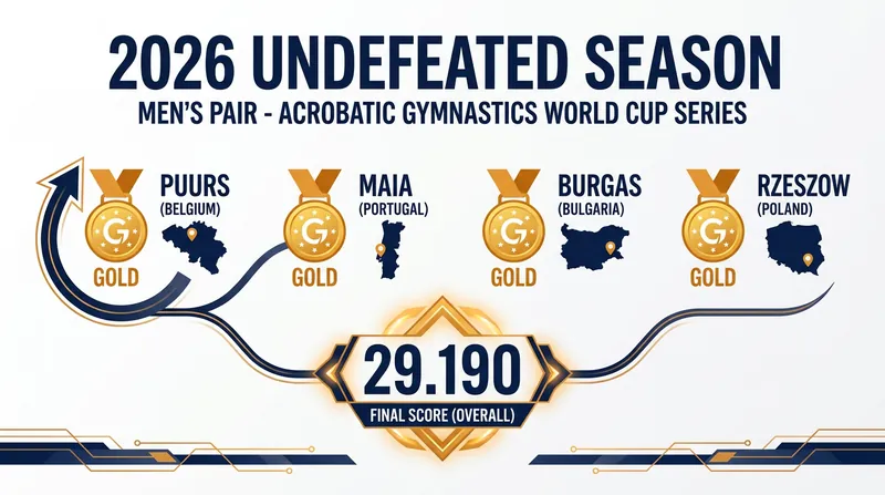 The American pair swept all four stops on the 2026 World Cup circuit to claim the overall series title.