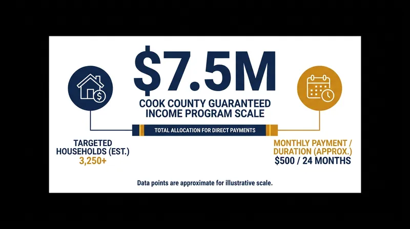 Cook County has committed $7.5 million annually to sustain its guaranteed income initiative.