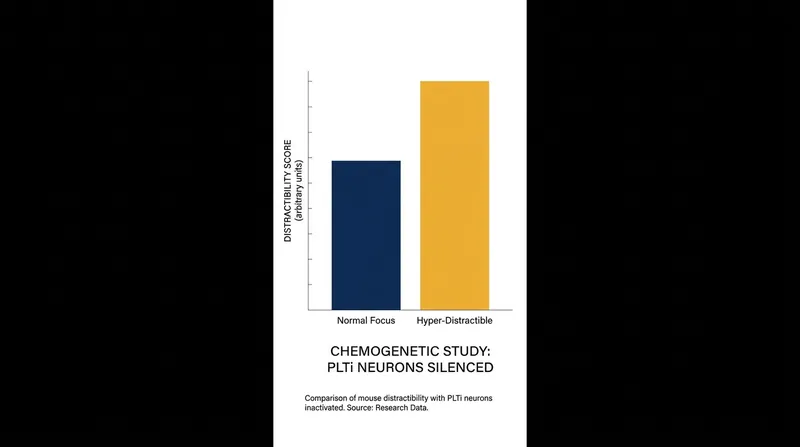 Silencing the PLTi neurons resulted in an immediate, severe spike in distractibility.