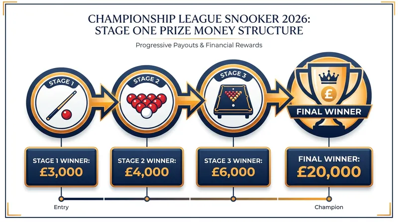 Players topping their Stage One groups secure a guaranteed £3,000 payout.