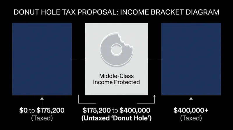The 'donut hole' approach would reinstate the payroll tax for earnings above $400,000 while protecting upper-middle-class incomes.