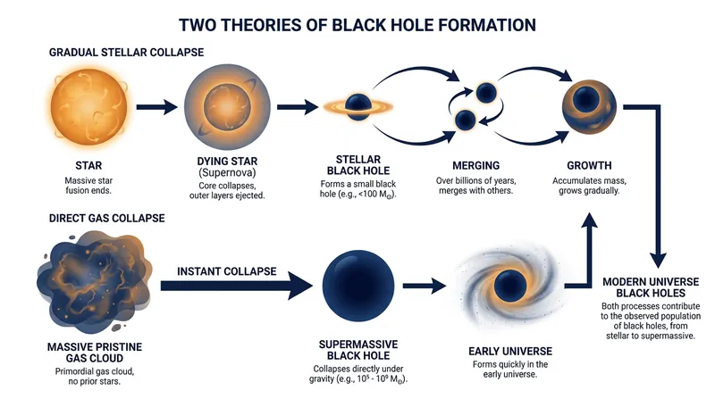 The discovery supports the theory that early supermassive black holes formed directly from collapsing gas clouds, bypassing the stellar phase.