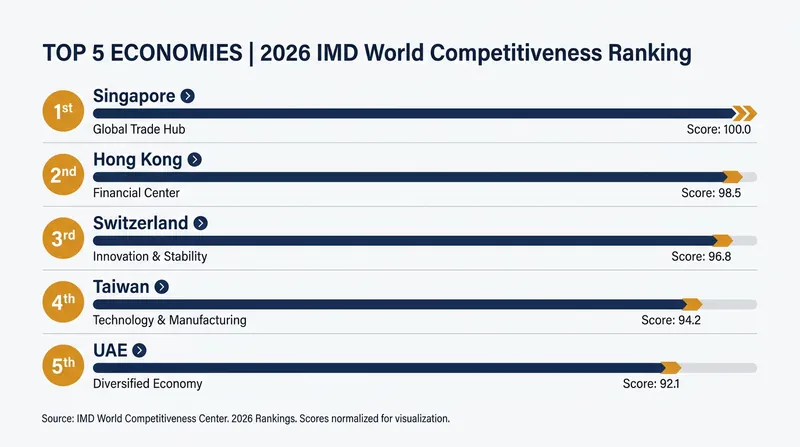 Asia-Pacific economies dominated the top five in the 2026 rankings.