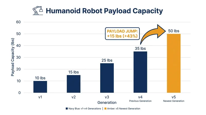 The upcoming Digit v5 boasts a 40 percent increase in lifting capacity.