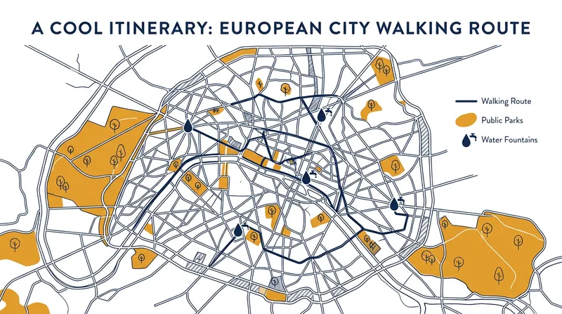 Municipalities are mapping 'cool itineraries' to help residents and tourists navigate urban centers safely during heatwaves.