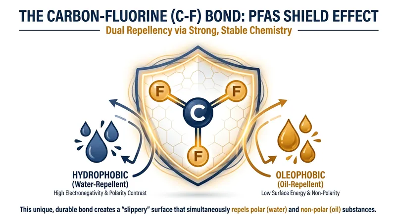 The carbon-fluorine bond made PFAS incredibly effective at repelling both grease and moisture, but also prevented the chemicals from breaking down in nature.