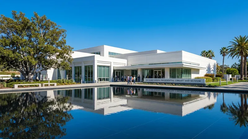 The Richard Nixon Presidential Library and Museum in Yorba Linda, California, where Vance delivered his remarks.