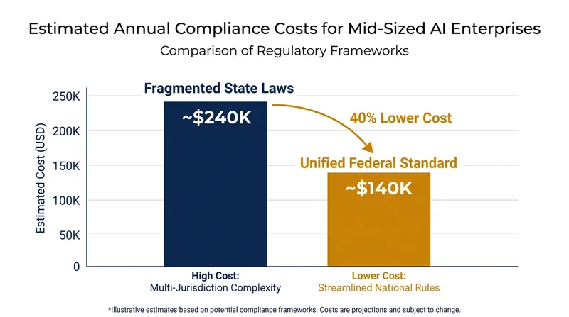 Economic models suggest a unified federal standard could reduce compliance costs by up to 40%.