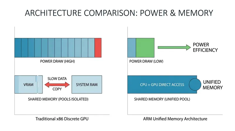 Unified memory eliminates the data transfer bottleneck between the CPU and GPU.
