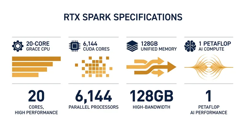 Key specifications of the Nvidia RTX Spark superchip.
