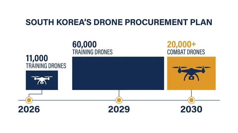 The Ministry of National Defense's procurement timeline for training and combat drones.