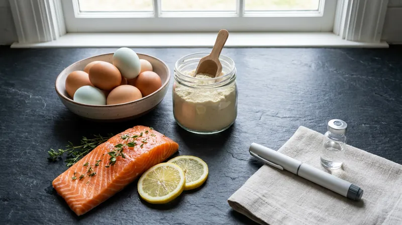 Hitting elevated protein targets often requires anchoring every meal with dense sources like fish, eggs, or whey supplements.