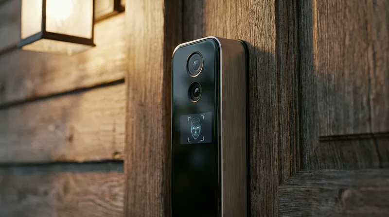 Modern 3D facial recognition locks use structured light to map the depth of a user's face, preventing photo spoofing.
