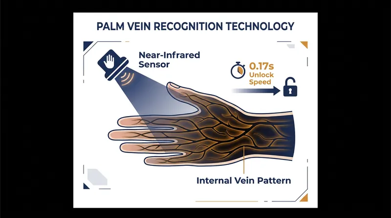 Unlike fingerprints, palm vein scanners read beneath the skin, making them virtually impossible to spoof.