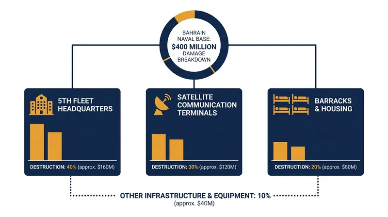 The $400 million estimate covers construction costs but excludes the replacement of high-value military hardware.