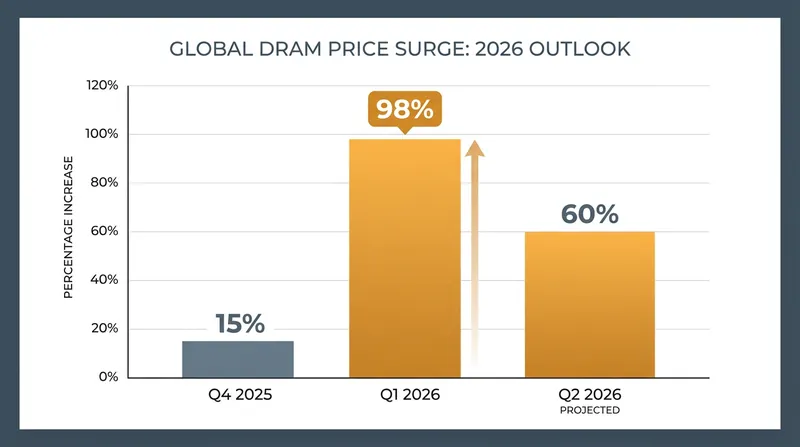 Global memory prices have surged as manufacturers prioritize AI data center contracts.