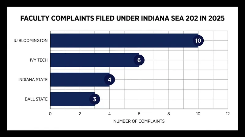 Faculty complaints filed under Indiana's 'intellectual diversity' mandate in 2025.