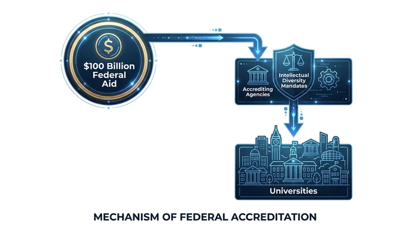 How federal student aid is gated by accreditation standards.