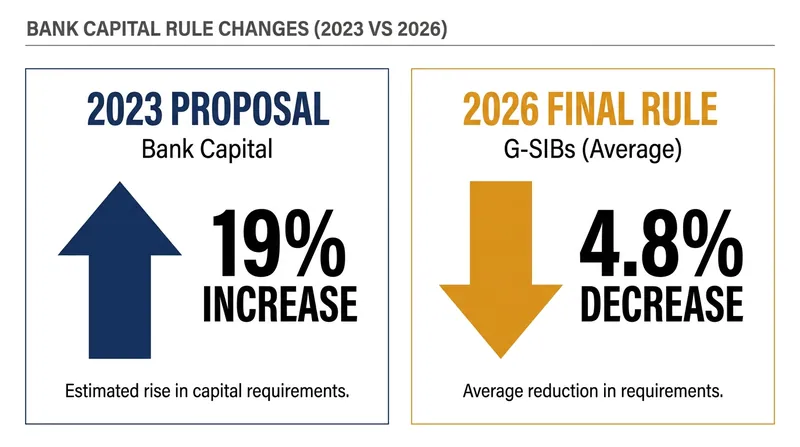 The 2026 reproposal completely reverses the capital increases sought in 2023.